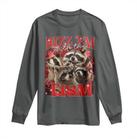 Autism Funny Long Sleeve Shirt Rizz Em With The Tism Meme Autistic Racoon
