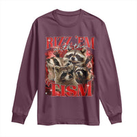 Autism Funny Long Sleeve Shirt Rizz Em With The Tism Meme Autistic Racoon