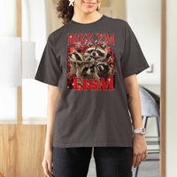 Autism Funny T Shirt For Women Rizz Em With The Tism Meme Autistic Racoon
