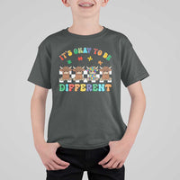 It’s Okay To Be Different Autism Awareness T Shirt For Kid Autistic Cow Positivity Vibe
