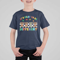 It’s Okay To Be Different Autism Awareness T Shirt For Kid Autistic Cow Positivity Vibe