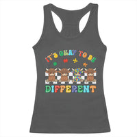 It’s Okay To Be Different Autism Awareness Racerback Tank Top Autistic Cow Positivity Vibe