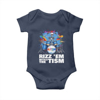 Autism Skeleton Meme Baby Onesie Rizz Em With The Tism Meme Autistic Drummer