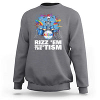 Autism Skeleton Meme Sweatshirt Rizz Em With The Tism Meme Autistic Drummer