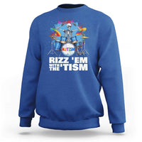 Autism Skeleton Meme Sweatshirt Rizz Em With The Tism Meme Autistic Drummer