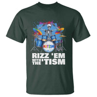 Autism Skeleton Meme T Shirt Rizz Em With The Tism Meme Autistic Drummer