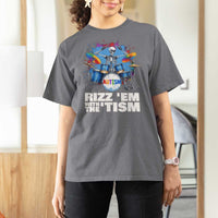 Autism Skeleton Meme T Shirt For Women Rizz Em With The Tism Meme Autistic Drummer