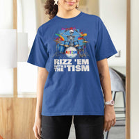 Autism Skeleton Meme T Shirt For Women Rizz Em With The Tism Meme Autistic Drummer