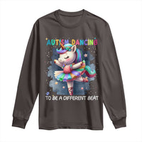 Autism Awareness Unicorn Long Sleeve Shirt Ballet Dancing To A Different Beat