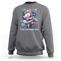 Autism Awareness Unicorn Sweatshirt Ballet Dancing To A Different Beat