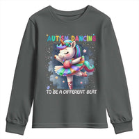 Autism Awareness Unicorn Youth Sweatshirt Ballet Dancing To A Different Beat