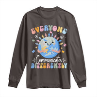 Autism Awareness Sped Teacher Long Sleeve Shirt Everyone Communicates Differently