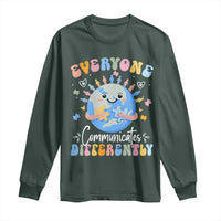 Autism Awareness Sped Teacher Long Sleeve Shirt Everyone Communicates Differently