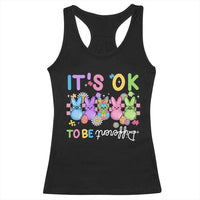It’s Okay To Be Different Racerback Tank Top Bunny Puzzle Autism Awareness Easter