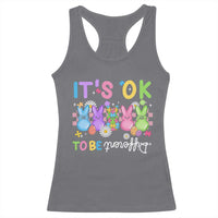 It’s Okay To Be Different Racerback Tank Top Bunny Puzzle Autism Awareness Easter