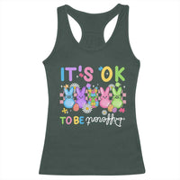 It’s Okay To Be Different Racerback Tank Top Bunny Puzzle Autism Awareness Easter