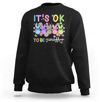 It’s Okay To Be Different Sweatshirt Bunny Puzzle Autism Awareness Easter