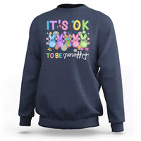 It’s Okay To Be Different Sweatshirt Bunny Puzzle Autism Awareness Easter