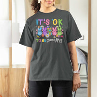 It’s Okay To Be Different T Shirt For Women Bunny Puzzle Autism Awareness Easter