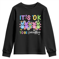 It’s Okay To Be Different Youth Sweatshirt Bunny Puzzle Autism Awareness Easter