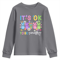 It’s Okay To Be Different Youth Sweatshirt Bunny Puzzle Autism Awareness Easter