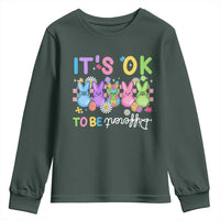 It’s Okay To Be Different Youth Sweatshirt Bunny Puzzle Autism Awareness Easter