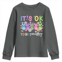 It’s Okay To Be Different Youth Sweatshirt Bunny Puzzle Autism Awareness Easter