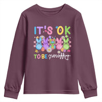 It’s Okay To Be Different Youth Sweatshirt Bunny Puzzle Autism Awareness Easter