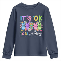 It’s Okay To Be Different Youth Sweatshirt Bunny Puzzle Autism Awareness Easter