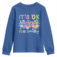It’s Okay To Be Different Youth Sweatshirt Bunny Puzzle Autism Awareness Easter