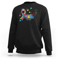 Autism Awareness Coquette Bow Sweatshirt Special Education Teacher