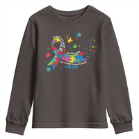 Autism Awareness Coquette Bow Youth Sweatshirt Special Education Teacher