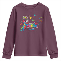 Autism Awareness Coquette Bow Youth Sweatshirt Special Education Teacher