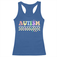 Autism Acceptance Month Racerback Tank Top Seeing the World Differently