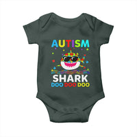 Funny Autism Shark Baby Onesie Puzzle Piece Autistic Mom Dad Sped Teacher