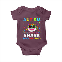 Funny Autism Shark Baby Onesie Puzzle Piece Autistic Mom Dad Sped Teacher