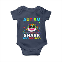 Funny Autism Shark Baby Onesie Puzzle Piece Autistic Mom Dad Sped Teacher