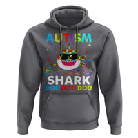 Funny Autism Shark Hoodie Puzzle Piece Autistic Mom Dad Sped Teacher