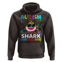 Funny Autism Shark Hoodie Puzzle Piece Autistic Mom Dad Sped Teacher