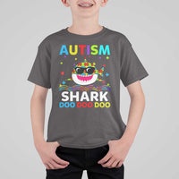 Funny Autism Shark T Shirt For Kid Puzzle Piece Autistic Mom Dad Sped Teacher