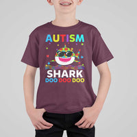 Funny Autism Shark T Shirt For Kid Puzzle Piece Autistic Mom Dad Sped Teacher
