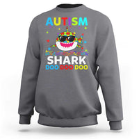 Funny Autism Shark Sweatshirt Puzzle Piece Autistic Mom Dad Sped Teacher