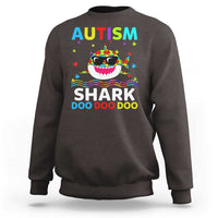 Funny Autism Shark Sweatshirt Puzzle Piece Autistic Mom Dad Sped Teacher