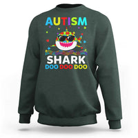 Funny Autism Shark Sweatshirt Puzzle Piece Autistic Mom Dad Sped Teacher