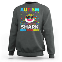 Funny Autism Shark Sweatshirt Puzzle Piece Autistic Mom Dad Sped Teacher
