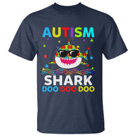 Funny Autism Shark T Shirt Puzzle Piece Autistic Mom Dad Sped Teacher