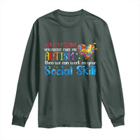 Autism Awareness Long Sleeve Shirt Keep Staring You Might Cure My Autism Heart Puzzle