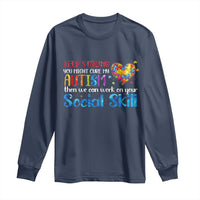 Autism Awareness Long Sleeve Shirt Keep Staring You Might Cure My Autism Heart Puzzle