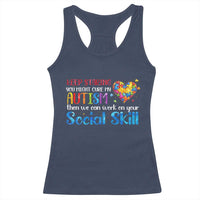 Autism Awareness Racerback Tank Top Keep Staring You Might Cure My Autism Heart Puzzle