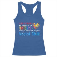 Autism Awareness Racerback Tank Top Keep Staring You Might Cure My Autism Heart Puzzle